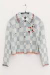 YANYAN KNITS Fall/Winter 2025 Collection: Wool Plaid Work Jacket/Mid-Length Skirt YYK-YYW25-1191-LAN (Jacket)